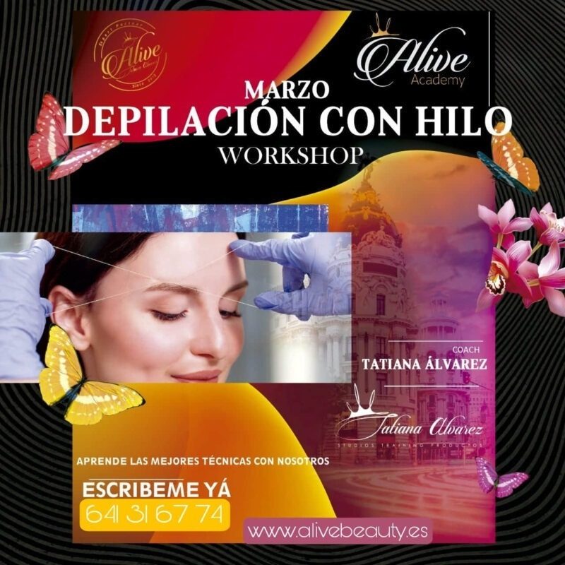 Curso depilacion con hilo alive beauty majadahonda